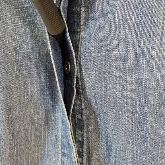 EILEEN FISHER DENIM STIRT DRESS (XS/TP) Blue Midi - Picture 4 of 8